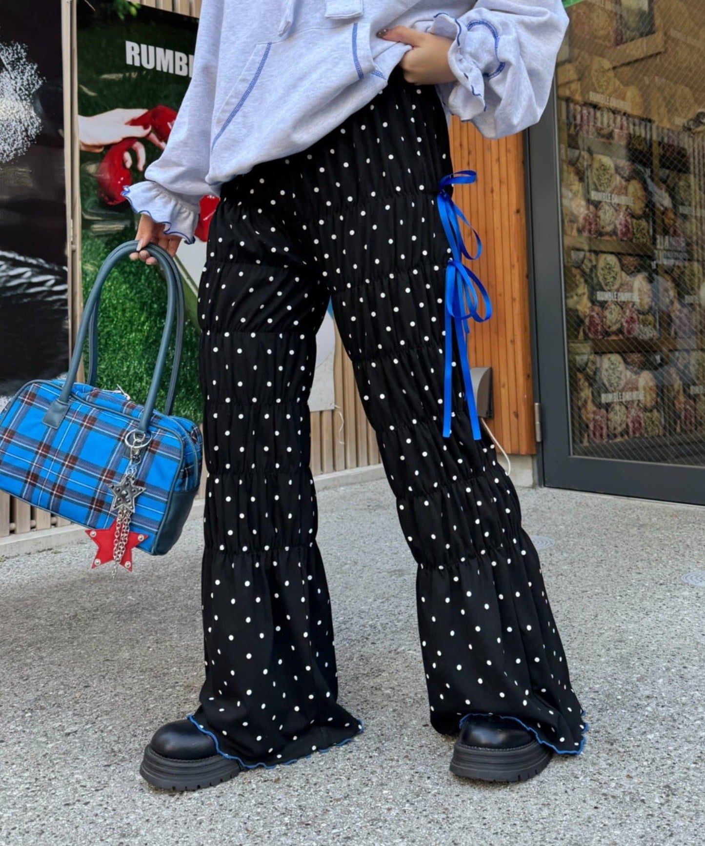 HELLO.SANFRANCISCO 波點抽褶褲子