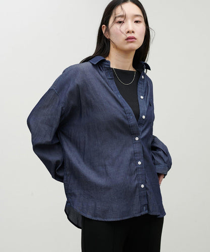 透視牛仔襯衫