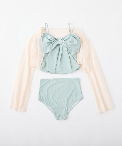 swimwear 前蝴蝶結羽織設計 四件套 泳裝套裝