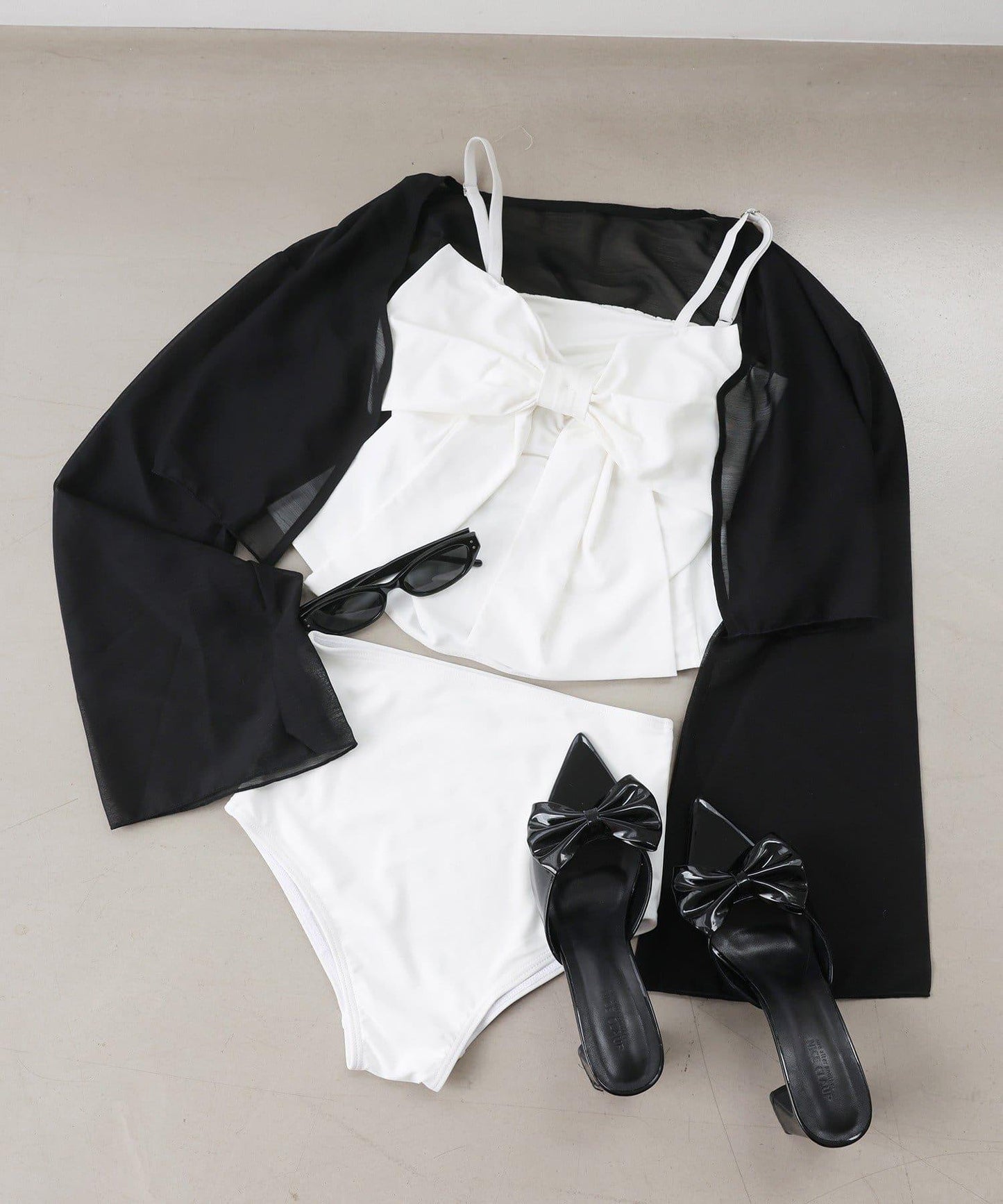swimwear 前蝴蝶結羽織設計 四件套 泳裝套裝