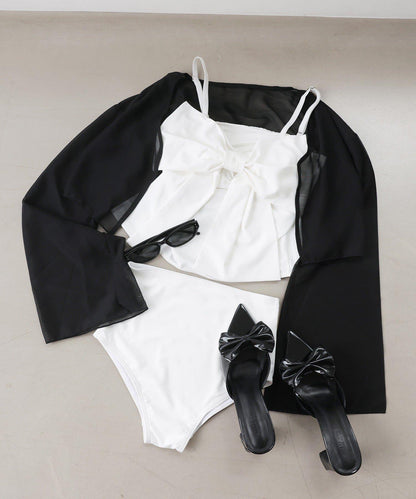 swimwear 前蝴蝶結羽織設計 四件套 泳裝套裝