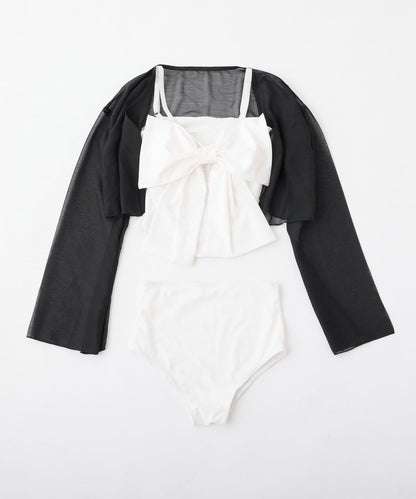 swimwear 前蝴蝶結羽織設計 四件套 泳裝套裝