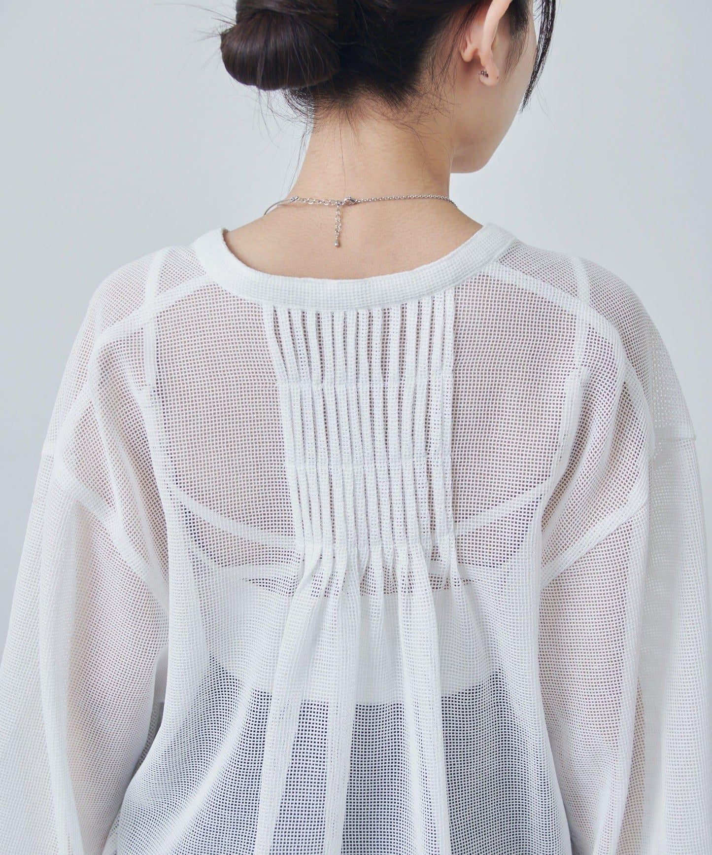 透視網紗襯衫
