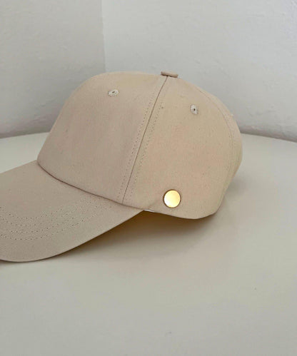 金屬裝飾 斜紋棒球帽
