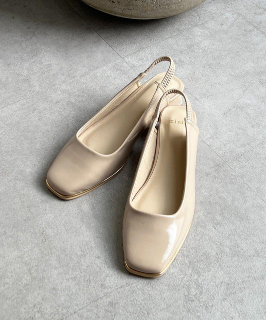 後繫帶方頭高跟鞋