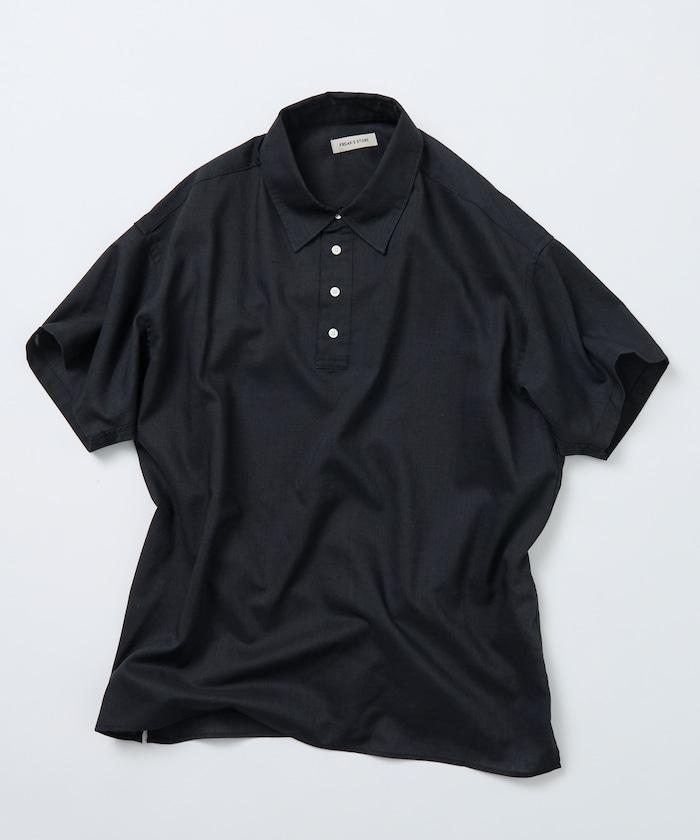 Relax Fit 寬鬆版 亞麻混紡 Polo領 襯衫
