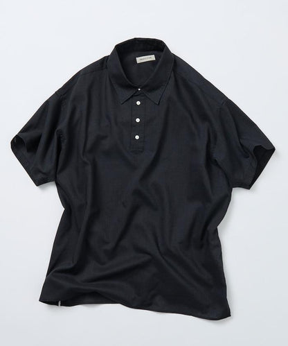 Relax Fit 寬鬆版 亞麻混紡 Polo領 襯衫