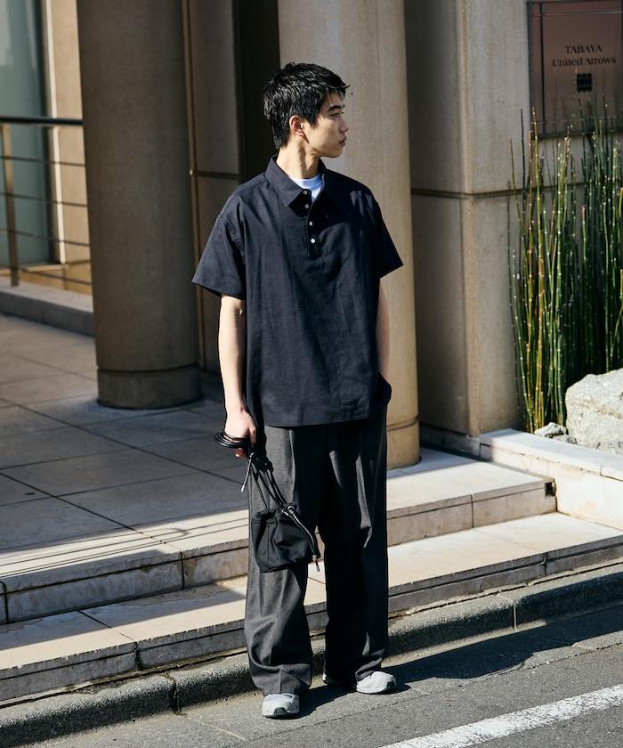Relax Fit 寬鬆版 亞麻混紡 Polo領 襯衫