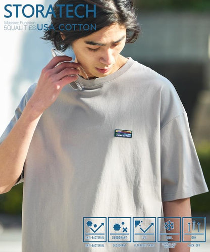 STORATECH/ストラテック 抗菌防臭制菌 UV防曬 涼感速幹 寬鬆廓形 單點logo T恤