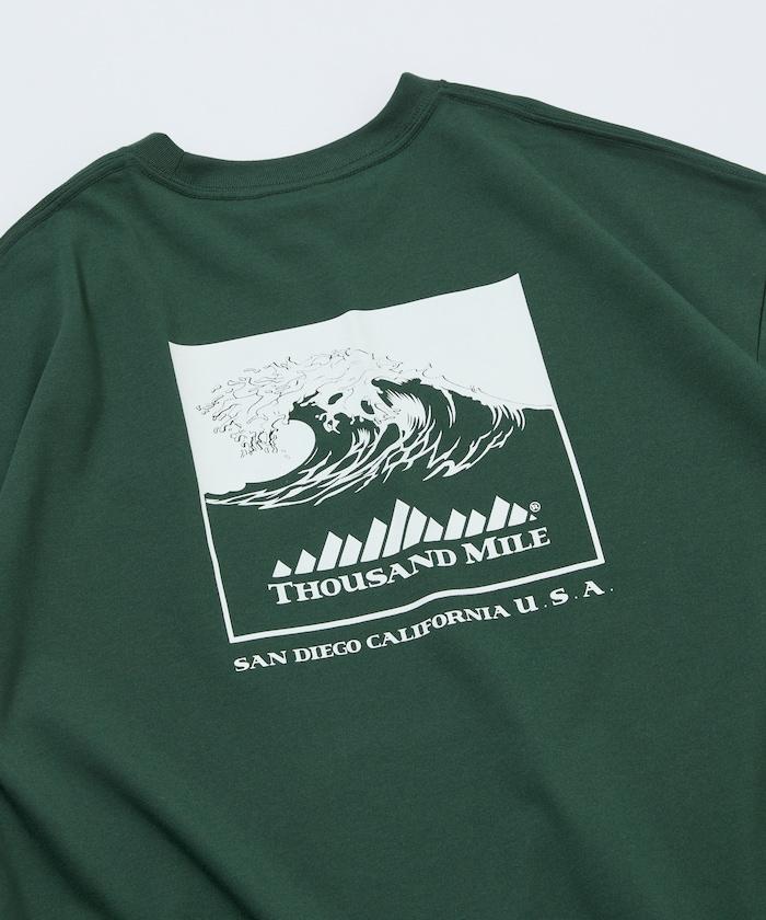 THOUSAND MILE×FREAK'S STORE 抗菌防臭 吸水速幹 背部波浪字母印花 功能T恤