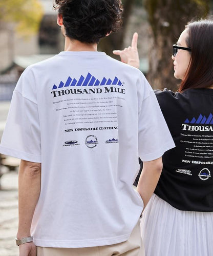 抗菌防臭 吸水速幹 後背印花 歷史Logo THOUSAND MILE×FREAK'S STORE 聯名 T恤