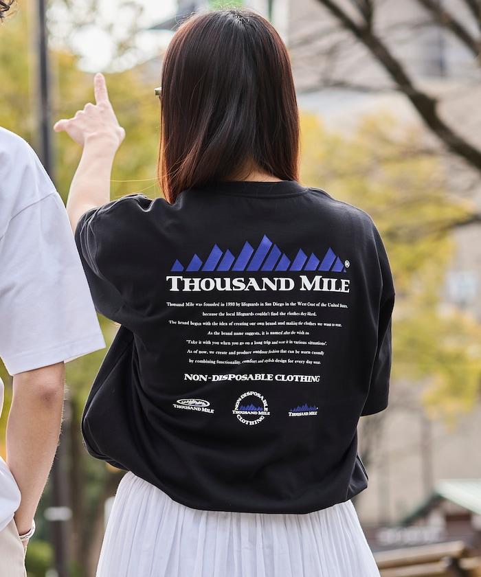 抗菌防臭 吸水速幹 後背印花 歷史Logo THOUSAND MILE×FREAK'S STORE 聯名 T恤