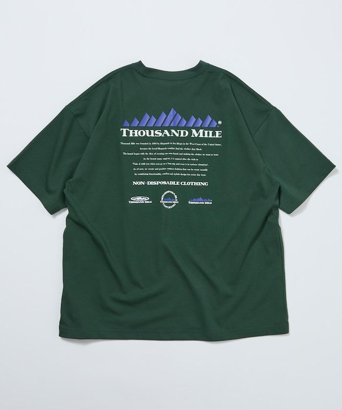 抗菌防臭 吸水速幹 後背印花 歷史Logo THOUSAND MILE×FREAK'S STORE 聯名 T恤