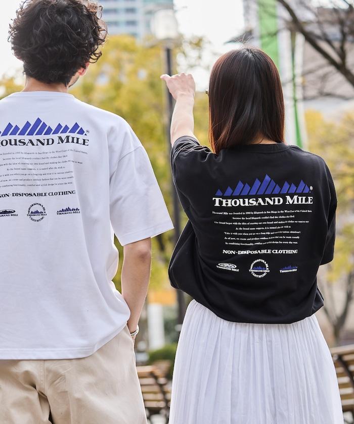 抗菌防臭 吸水速幹 後背印花 歷史Logo THOUSAND MILE×FREAK'S STORE 聯名 T恤