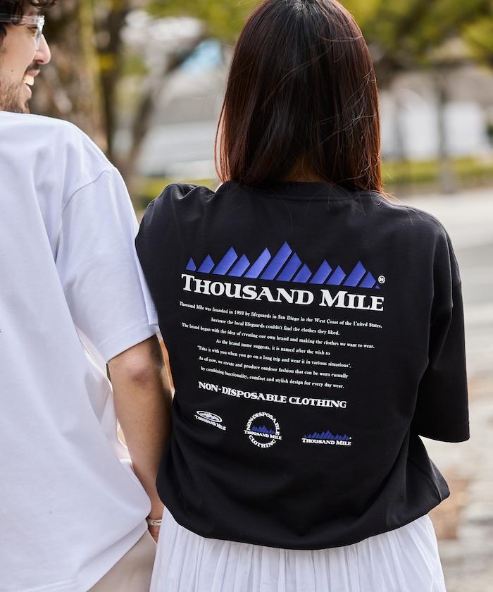 抗菌防臭 吸水速幹 後背印花 歷史Logo THOUSAND MILE×FREAK'S STORE 聯名 T恤