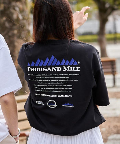 抗菌防臭 吸水速幹 後背印花 歷史Logo THOUSAND MILE×FREAK'S STORE 聯名 T恤