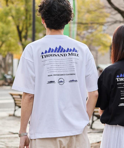 抗菌防臭 吸水速幹 後背印花 歷史Logo THOUSAND MILE×FREAK'S STORE 聯名 T恤
