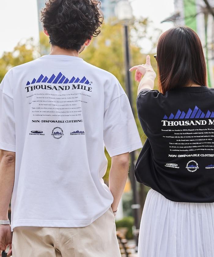 抗菌防臭 吸水速幹 後背印花 歷史Logo THOUSAND MILE×FREAK'S STORE 聯名 T恤