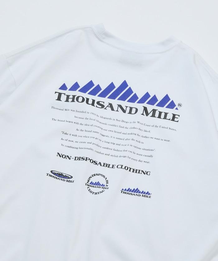抗菌防臭 吸水速幹 後背印花 歷史Logo THOUSAND MILE×FREAK'S STORE 聯名 T恤