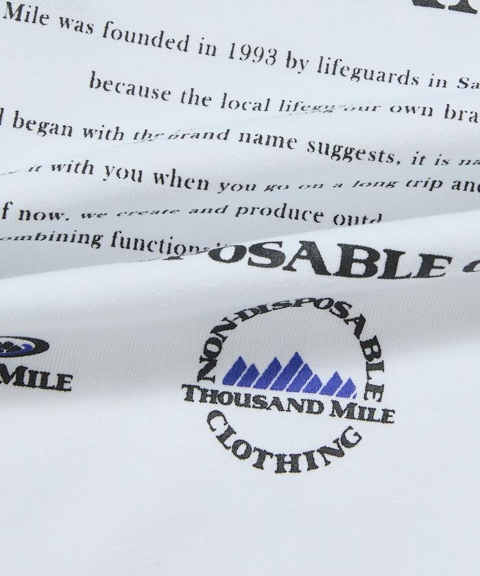 抗菌防臭 吸水速幹 後背印花 歷史Logo THOUSAND MILE×FREAK'S STORE 聯名 T恤