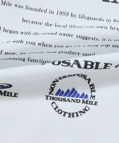 抗菌防臭 吸水速幹 後背印花 歷史Logo THOUSAND MILE×FREAK'S STORE 聯名 T恤