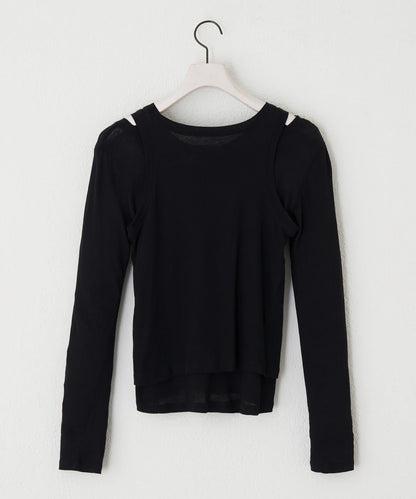 paradigm 輕薄透棉質疊穿兩件套 L/S