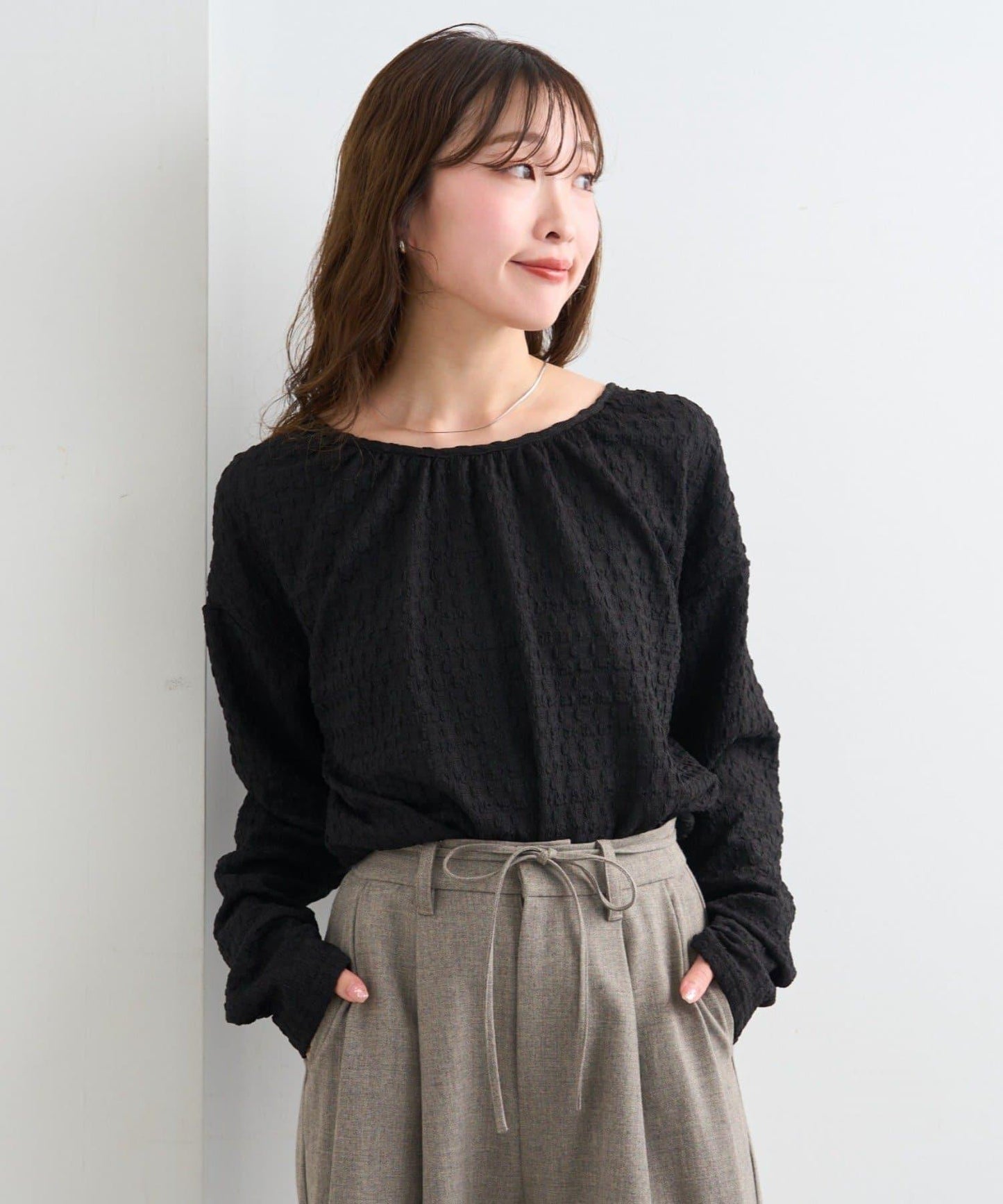 Kastane B 後蝴蝶結設計 針織上衣