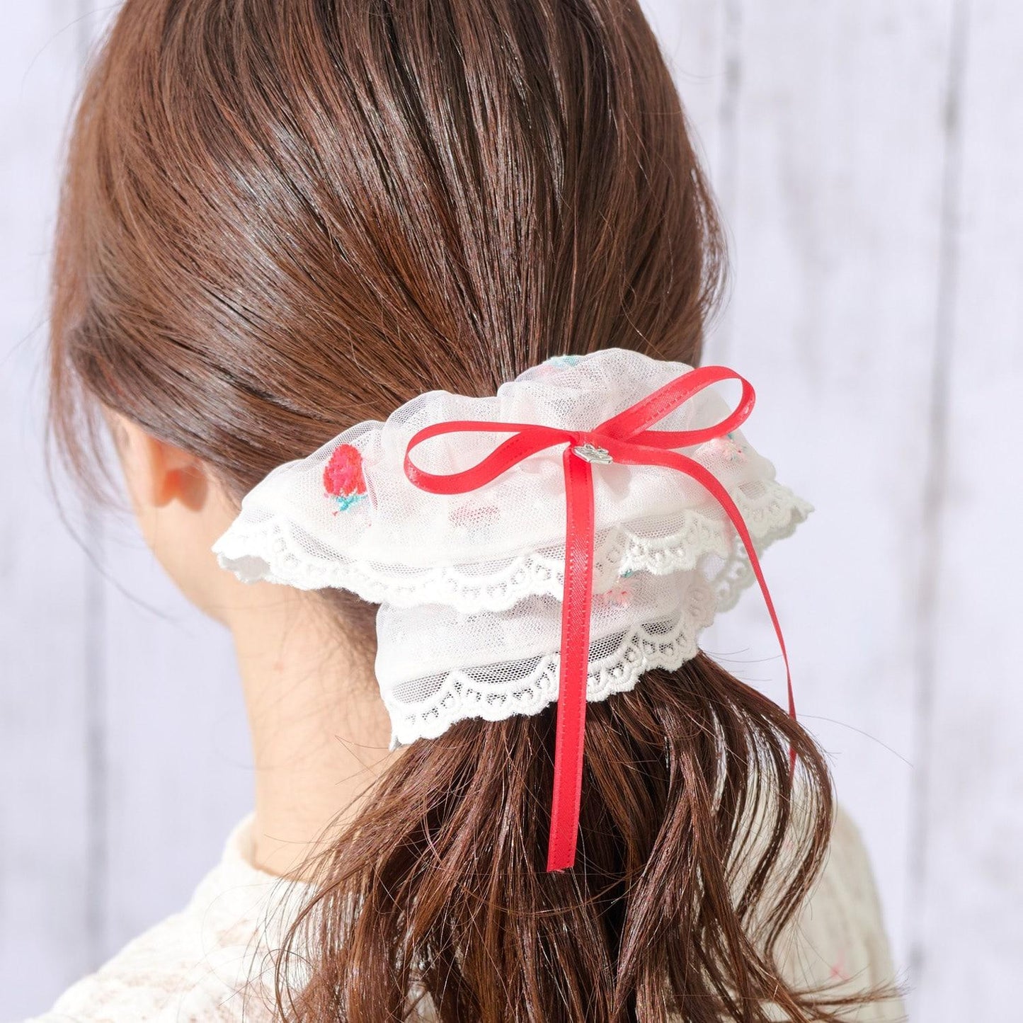 草莓刺繡 髮圈