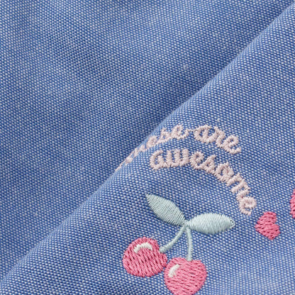 褲腳刺繡設計 休閒短褲