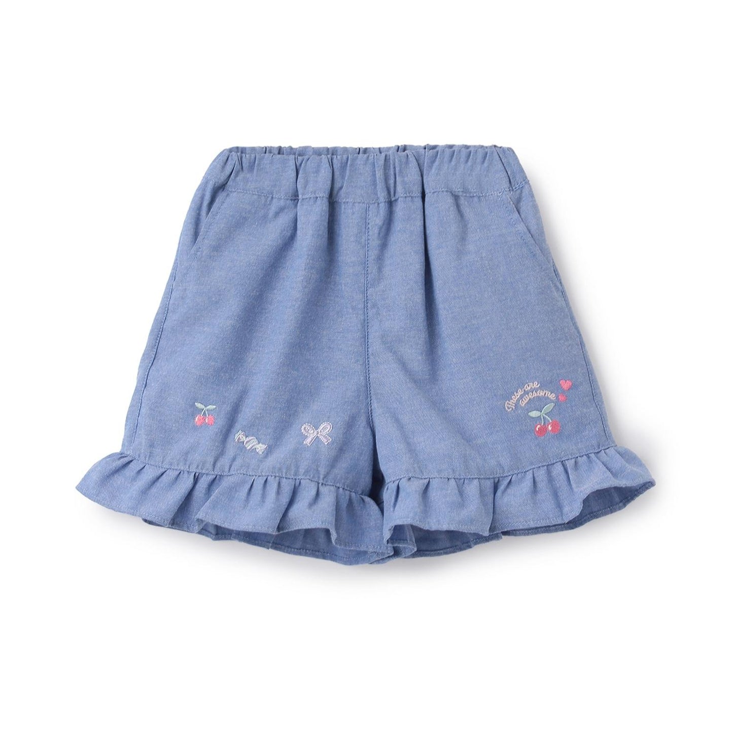褲腳刺繡設計 休閒短褲