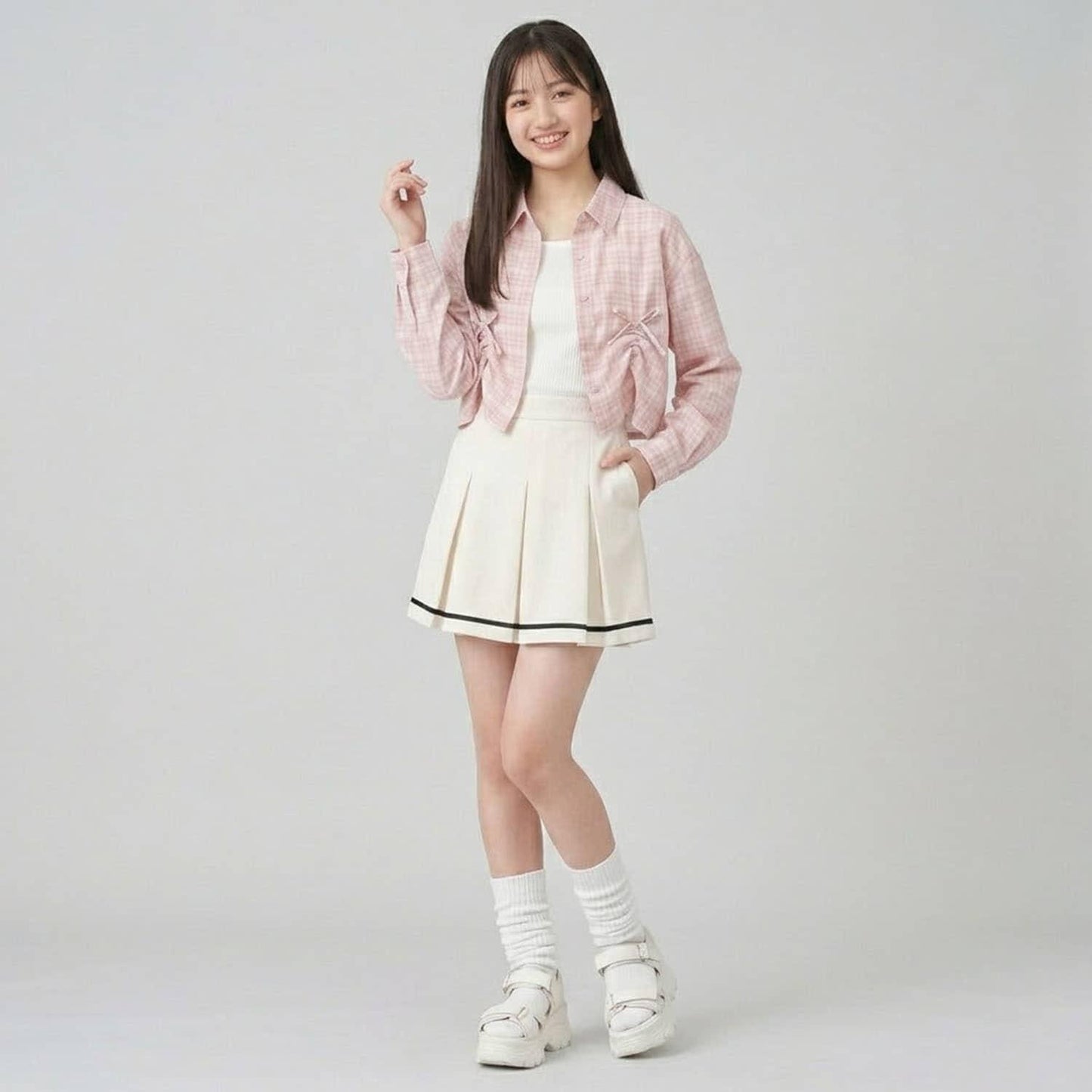 milky coast 透紗襯衫＋背心套裝