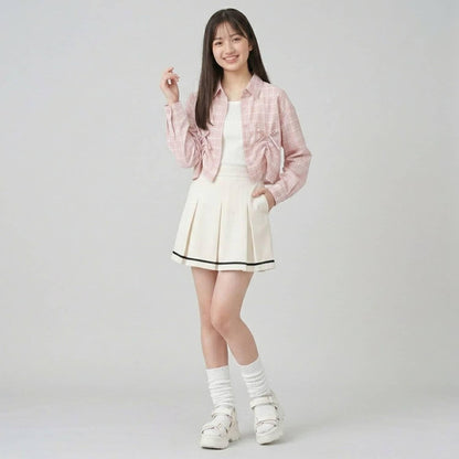 milky coast 透紗襯衫＋背心套裝