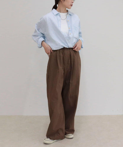 LINEN100 2WAY 裹身襯衫