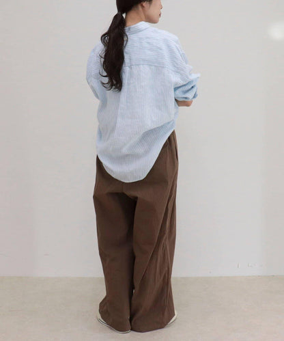 LINEN100 2WAY 裹身襯衫