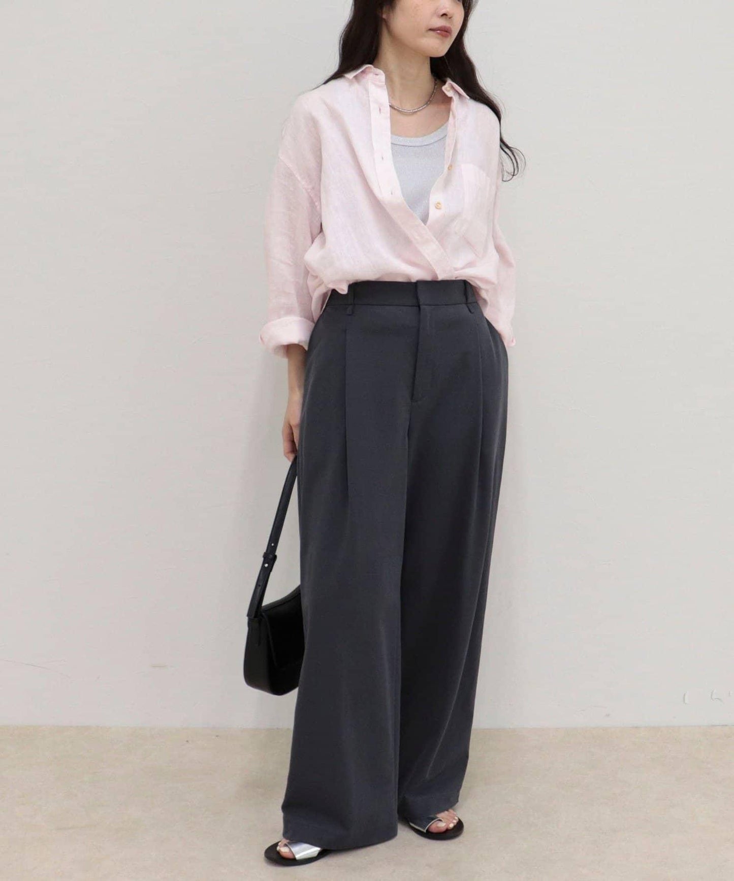 LINEN100 2WAY 裹身襯衫