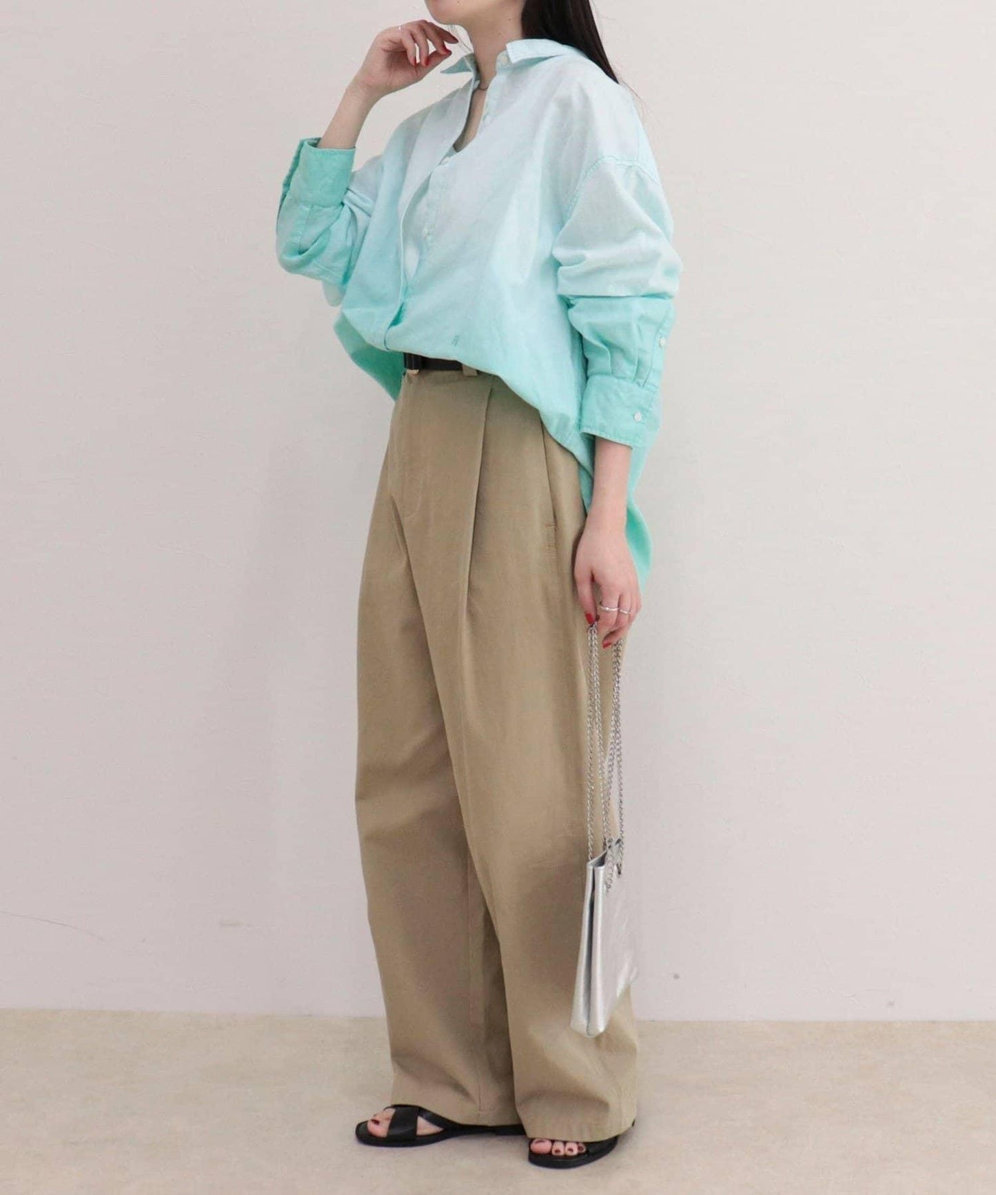 漸變亞麻襯衫