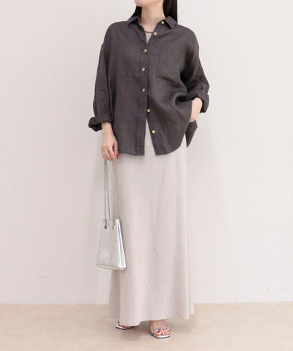 LINEN100 2WAY 裹身襯衫