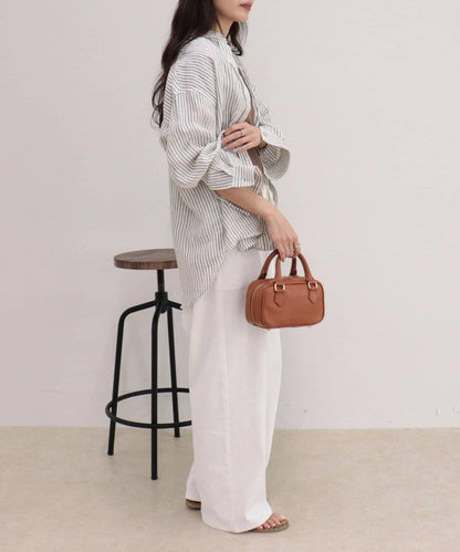 LINEN100 2WAY 裹身襯衫