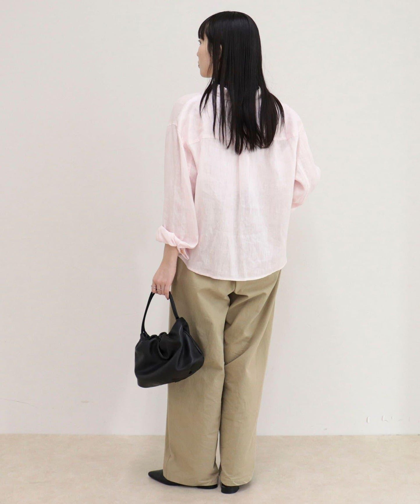 LINEN100 短款襯衫