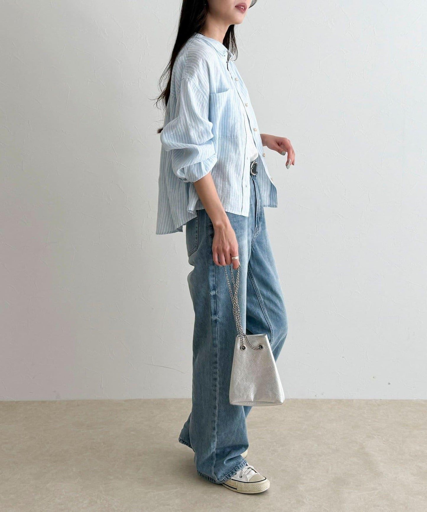 LINEN100 短款襯衫