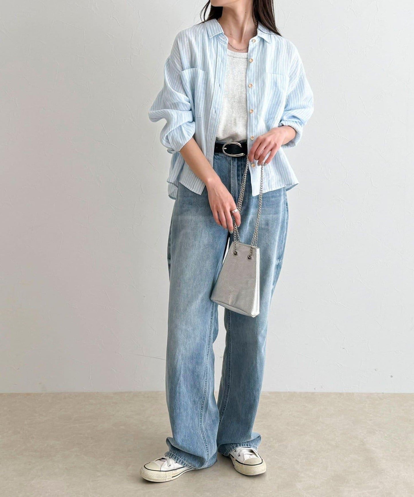 LINEN100 短款襯衫