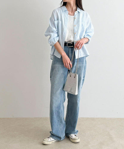 LINEN100 短款襯衫