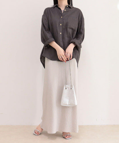 LINEN100 2WAY 裹身襯衫