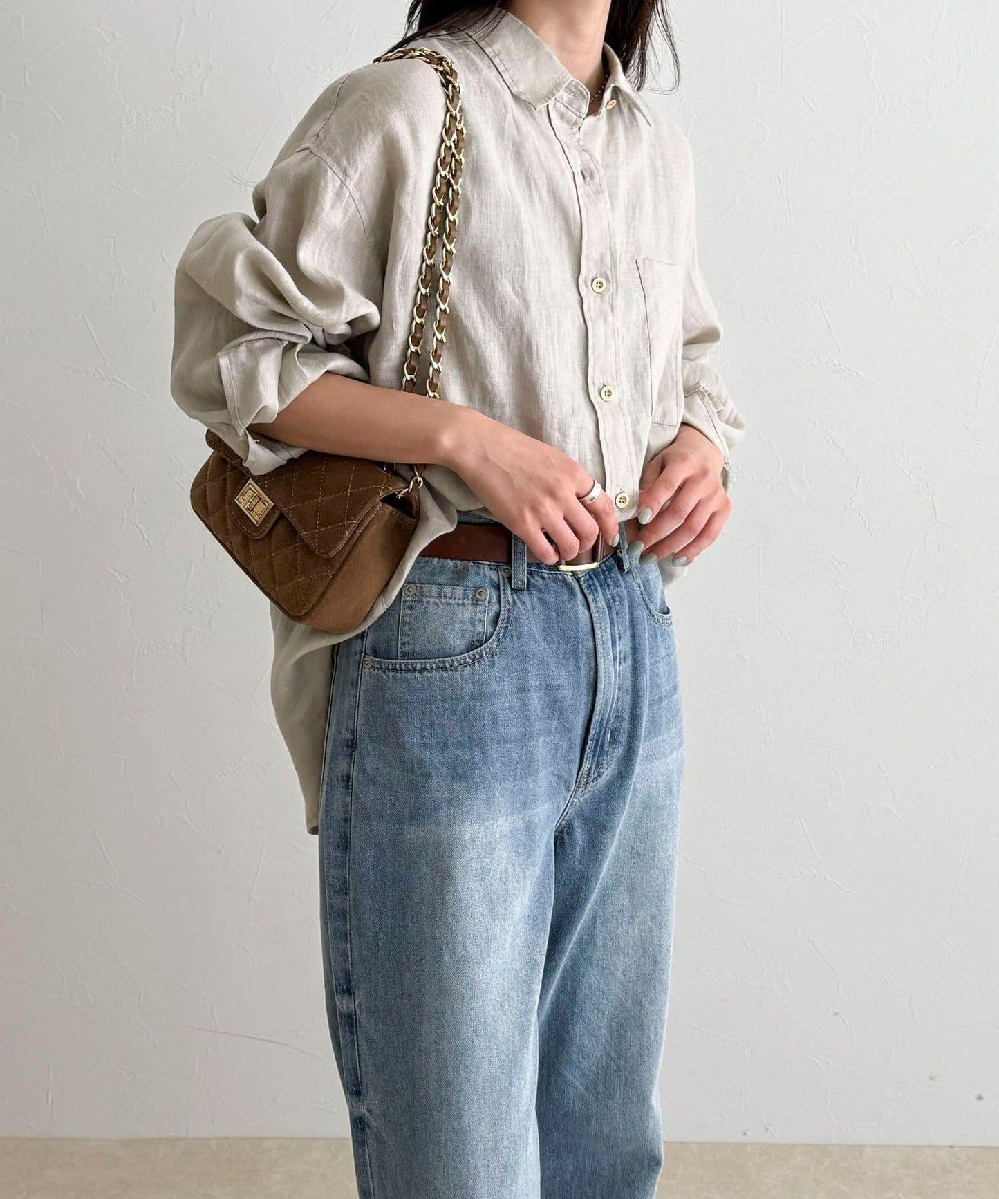 LINEN100 2WAY 裹身襯衫