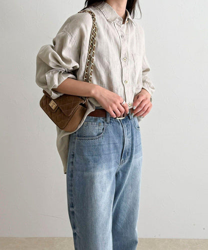 LINEN100 2WAY 裹身襯衫