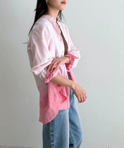 漸變亞麻襯衫