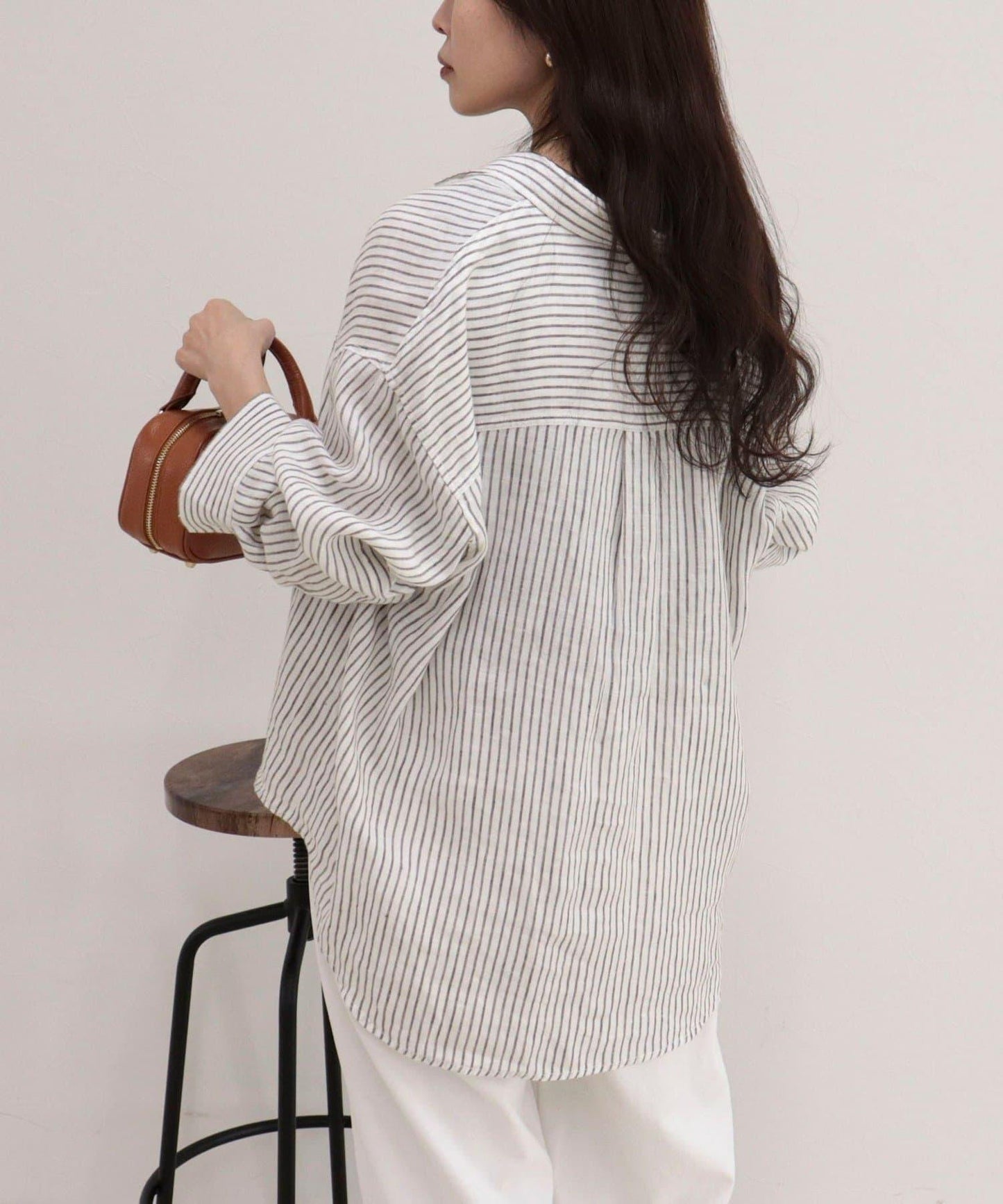 LINEN100 2WAY 裹身襯衫