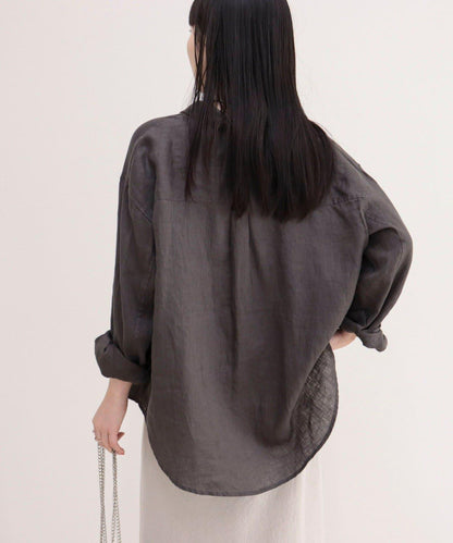 LINEN100 2WAY 裹身襯衫