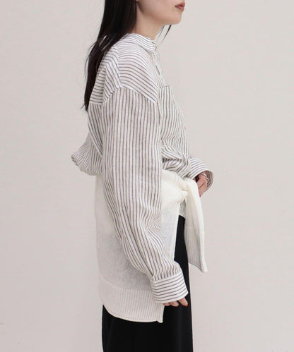 LINEN100 短款襯衫