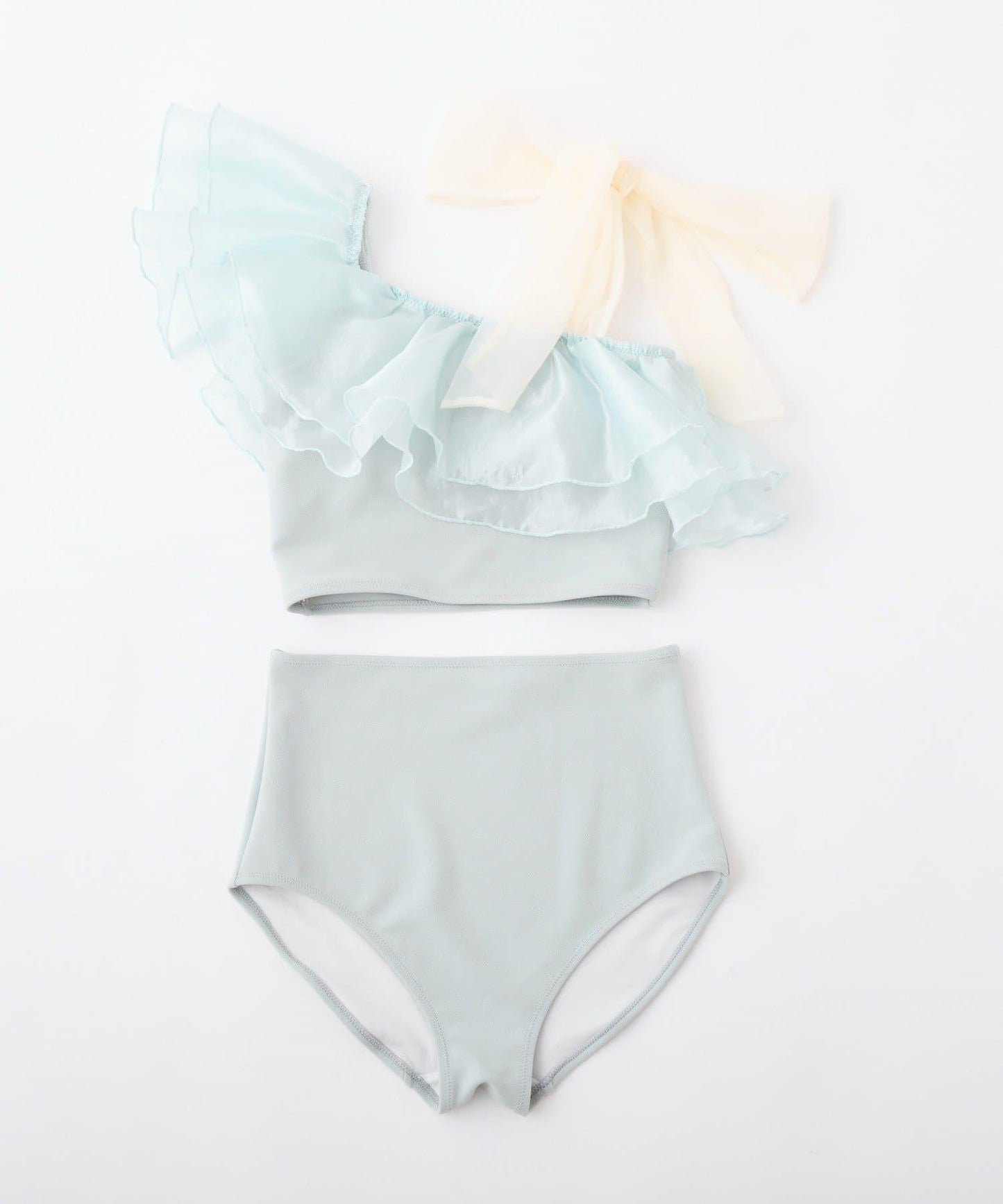 swimwear 肩部蝴蝶結單肩設計 泳裝三件套